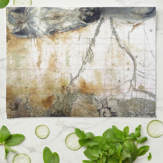 Fluistert over de steppe theedoek (Gevouwen)