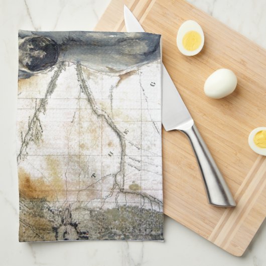 Fluistert over de steppe theedoek (Quarter Fold)