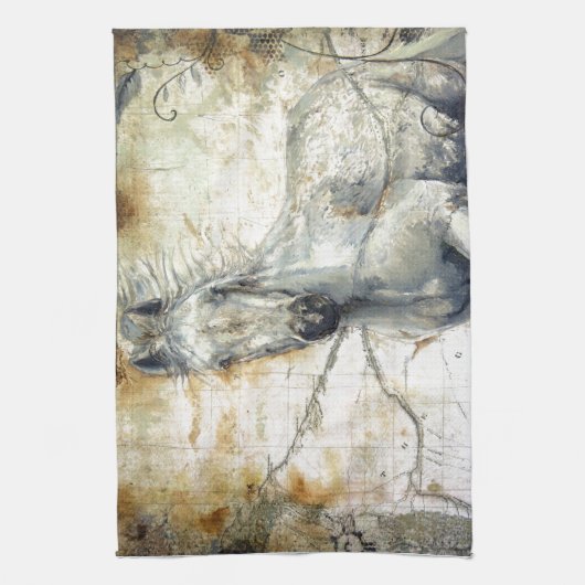 Fluistert over de steppe theedoek (Verticaal)