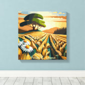 fluistertarwe canvas afdruk (Insitu (Houten vloer))