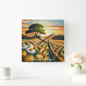 fluistertarwe vierkante klok (Huis)