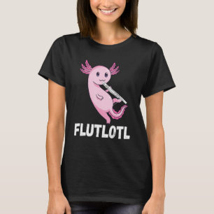 Fluit Axolotl Fluit Speler Muziek Instrument Fluit T-shirt