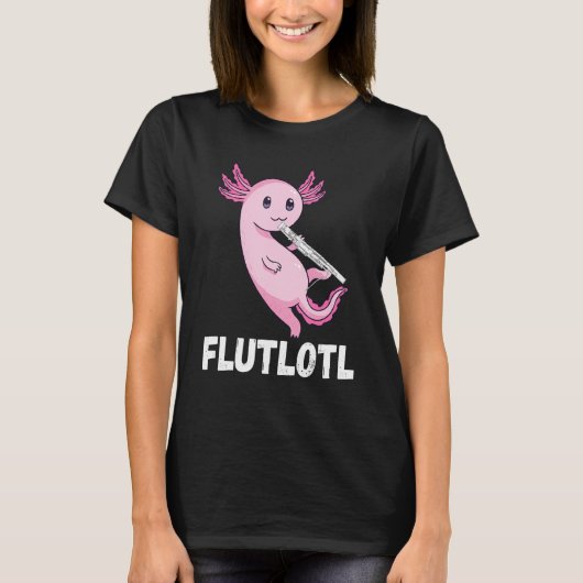 Fluit Axolotl Fluit Speler Muziek Instrument Fluit T-shirt (Voorkant)