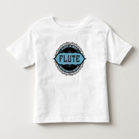 Fluit Beste Muziek Nota Cirkel Kinder Shirts (Voorkant)
