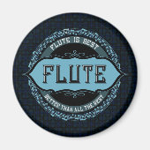 Fluit Beste Muziek Nota Cirkel Magneet (Voorkant)