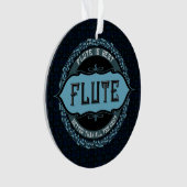 Fluit Beste Muziek Nota Cirkel Ornament (voorkant)