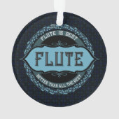 Fluit Beste Muziek Nota Cirkel Ornament (achterkant)