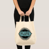 Fluit Beste Muziek Nota Cirkel Tote Bag (Voorkant (product))