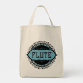 Fluit Beste Muziek Nota Cirkel Tote Bag (Achterkant)