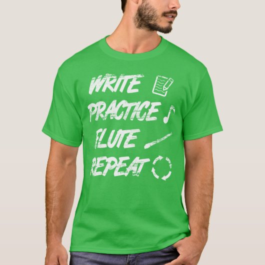 Fluit Citaat vintage T-shirt (Voorkant)