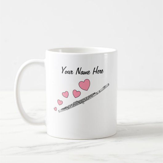 Fluit Custom Wedding Mok Flutist Musicus (Links)