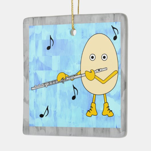 fluit-eierhoofd keramisch ornament (Links)