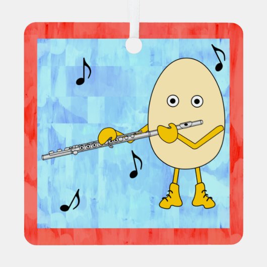 fluit-eierhoofd metalen ornament (Achterkant)