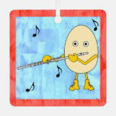 fluit-eierhoofd metalen ornament (Voorkant)