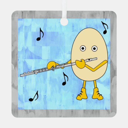 fluit-eierhoofd metalen ornament (Achterkant)