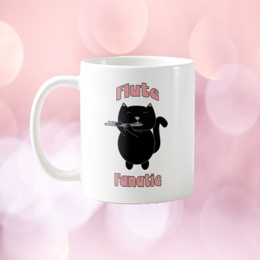 Fluit Fanatic Black Cat Funny Koffiemok