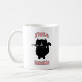 Fluit Fanatic Black Cat Funny Koffiemok (Links)