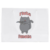 Fluit Fanaticus Roze Grijze Kat Groot Cadeauzakje (Achterkant)