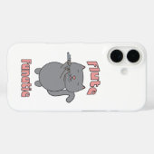 Fluit Fanatieke Grijze Kat Roze Case-Mate iPhone Case (Achterkant (horizontaal))