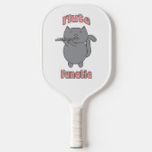 Fluit Fantic Roze Grijze Kat Grappig Pickleball Paddle (Voorkant)