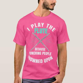 Fluit - Funny Flute Instrument Muziekspeler Punc T-shirt