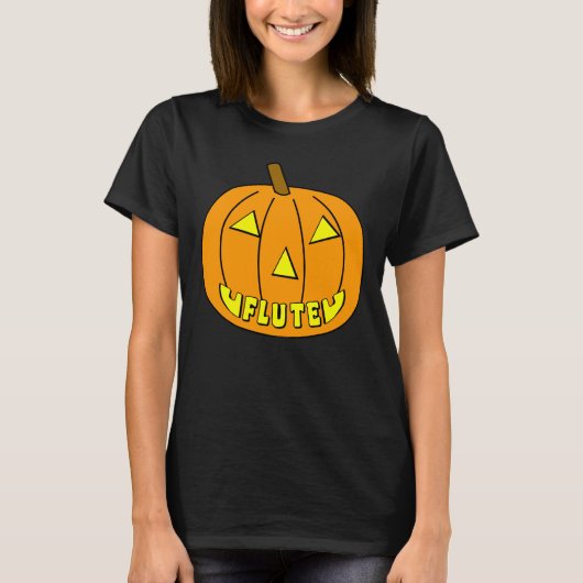 Fluit Halloween Pompoen T-shirt (Voorkant)