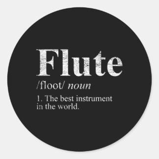 Fluit het beste instrument ter wereld ronde sticker