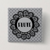 Fluit is het beste vierkante button 5,1 cm (Voorkant)