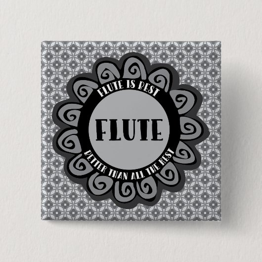 Fluit is het beste vierkante button 5,1 cm (Voorkant)