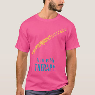Fluit is mijn therapie lifestyle cadeau voor fluit t-shirt