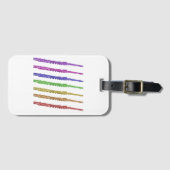 Fluit Kleurrijke Regenboog Bagagelabel (Voorkant (horizontaal))