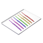 Fluit Kleurrijke Regenboog Notitieboek (Linkerzijde)