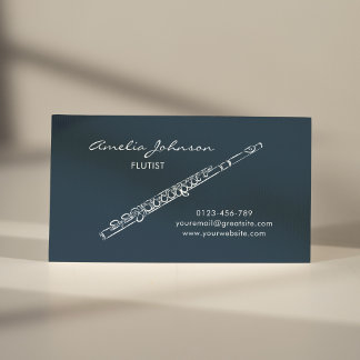 Fluit Marine Blauw Elegant Professional Visitekaartje