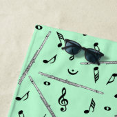 Fluit Muziek Notitie Patroon Strandlaken (In situ)