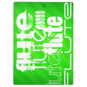 Fluit; Neon Green Stripes Klembord (Achterkant)