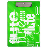 Fluit; Neon Green Stripes Klembord (Voorkant)