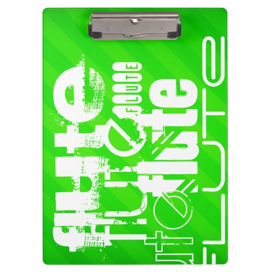Fluit; Neon Green Stripes Klembord (Voorkant)