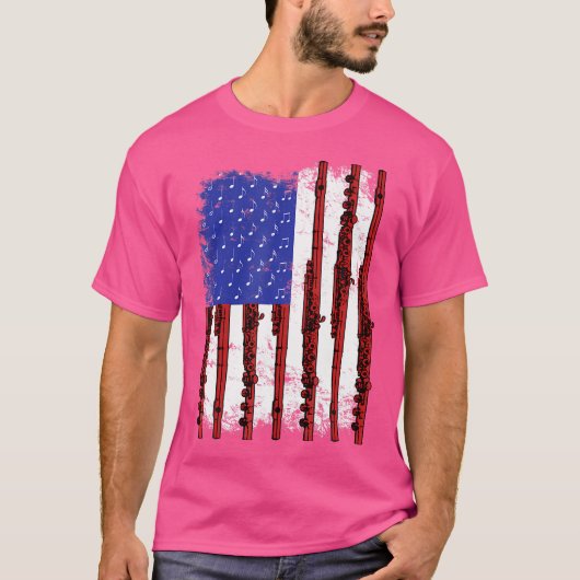 Fluit nieuwigheden Fluit Tshirt 4th of July March (Voorkant)