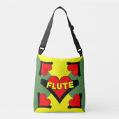 Fluit over hart crossbody tas (Voorkant)