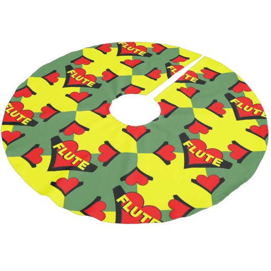 Fluit over hart kerstboom rok (Gekanteld)