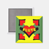 Fluit over hart magneet (Voorkant / Achterkant)