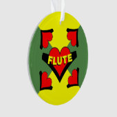 Fluit over hart ornament (voorkant)