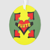 Fluit over hart ornament (voorkant)