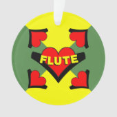 Fluit over hart ornament (voorkant)