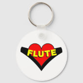 Fluit over hart sleutelhanger (Voorkant)
