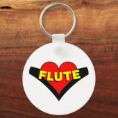 Fluit over hart sleutelhanger (Voorkant)