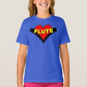 Fluit over hart t-shirt (Voorkant)