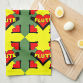 Fluit over hart theedoek (Quarter Fold)