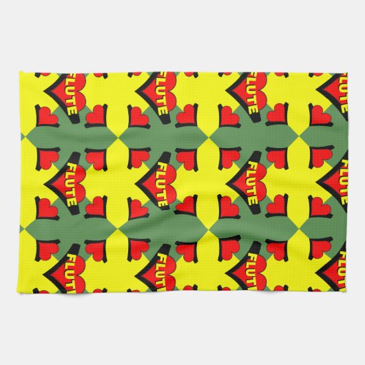 Fluit over hart theedoek (Horizontaal)