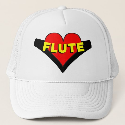 Fluit over hart trucker pet (Voorkant)
